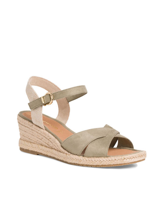 Tamaris Women's Platform Espadrilles Green