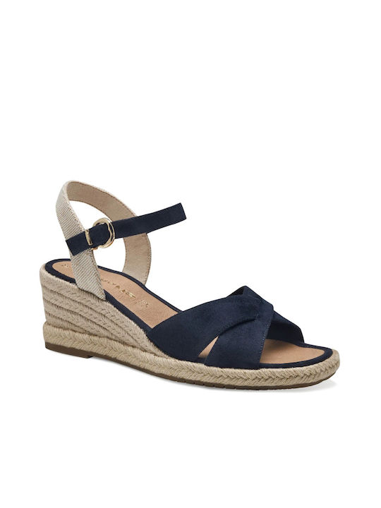 Tamaris Women's Platform Espadrilles Blue