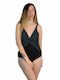 Esthisis One-Piece Swimsuit with Padding Black-green