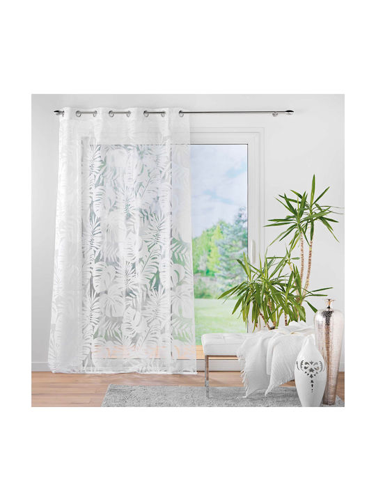 Douceur d'Intérieur Κουρτίνα με Τρουκς L-c Magnolia Λευκή 140x240εκ.