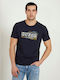 Guess Herren T-Shirt Kurzarm Dark Blue