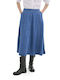 My Essential Wardrobe Denim Midi Skirt in Blue color