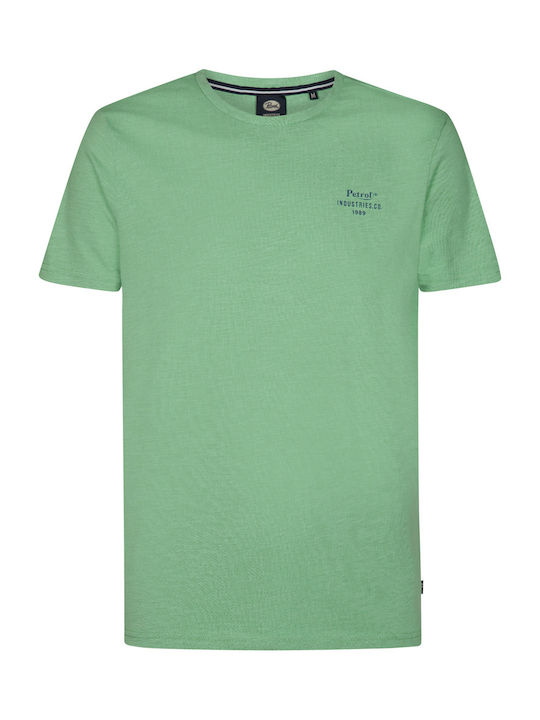 Petrol Industries T-shirt Bărbătesc cu Mânecă Scurtă Green