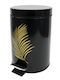 Waste Metallic Bathroom Basket 3lt Black