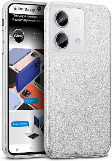 Orso Hybrid Strass Back Cover Σιλικόνης Ασημί (Redmi Note 13 4G)