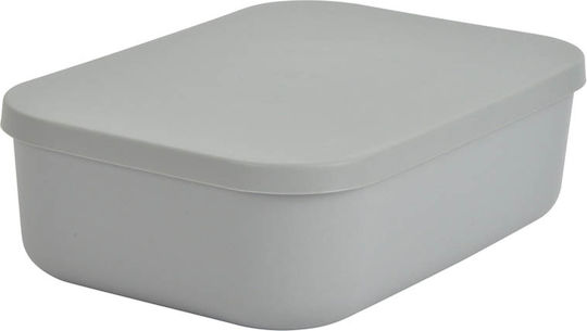Plastic Cutie de depozitare cu Capac Gri 25x17.5x7.6cm 1buc