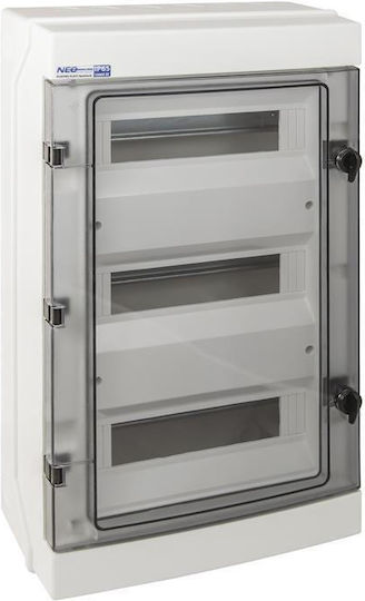 Elektro Plast Elektrischer Sicherungskasten Boden, Wasserdicht, 3 Reihen, 12 Elemente