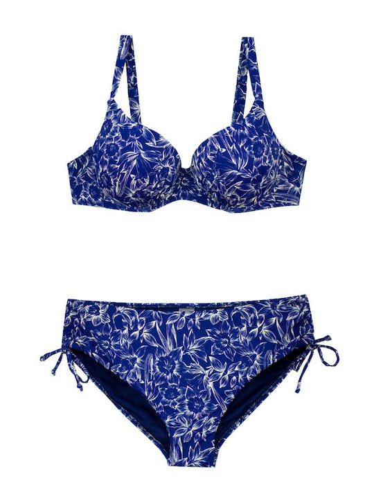 Bonito Bikini-Set Blumen Blue