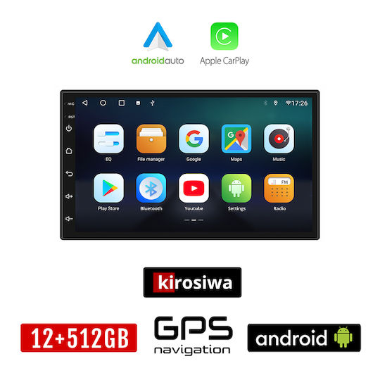 Kirosiwa Ηχοσύστημα Αυτοκινήτου για Volkswagen Caddy 1996-2004 (Bluetooth/USB/AUX/WiFi/GPS/Apple-Carplay/Android-Auto) με Οθόνη Αφής 7"