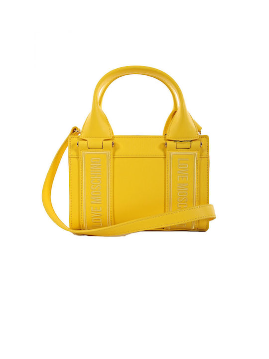 Moschino Γυναικεία Τσάντα Χειρός Κίτρινη