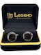 Legend Accessories Cufflinks from Silver in Black Color