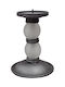 Candle Holder Metal in Gray Color 13x18cm 1pcs