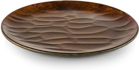 Espiel Hybrid Serving Plate Shallow from Melamine Chestnut with Diameter 21cm