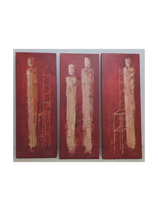 ForHome Τρίπτυχος Πίνακας σε Καμβά 30x90cm