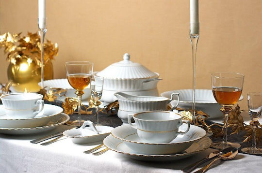 Ivona Gold Porzellan-Salzstreuer Cryspo Trio 36.001.10 Material Porzellan Weiß Cryspo Trio 36.001.10-gold