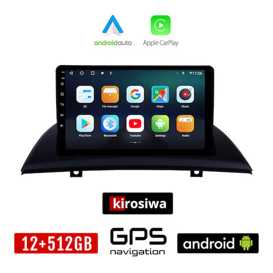 Kirosiwa Car Audio System for BMW X3 (E83) 2003-2010 (Bluetooth/USB/AUX/WiFi/GPS/Apple-Carplay/Android-Auto) with Touch Screen 9"