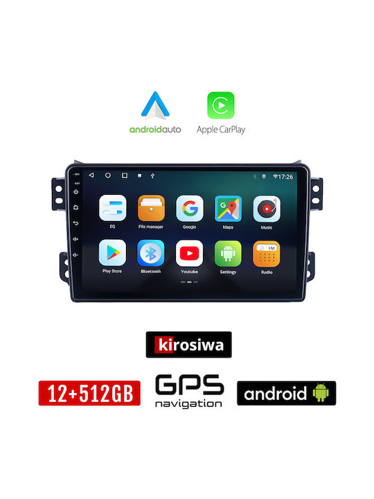 Kirosiwa Auto-Audiosystem für Suzuki Spritzer 2008+ (Bluetooth/USB/AUX/WiFi/GPS/Apple-Carplay/Android-Auto) mit Touchscreen 9"