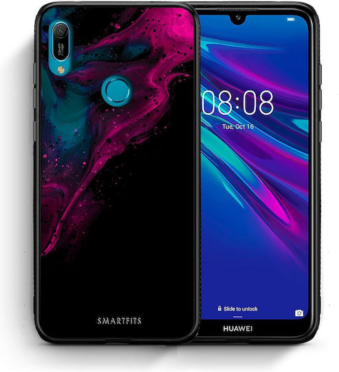 Акварелно розово черно Huawei Y6 2019 дело