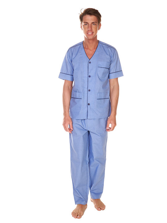 Comfort Men's Winter Pajamas Set Blue