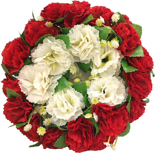 Coroană de Flori și Plante Artificiale Decorative Roșii