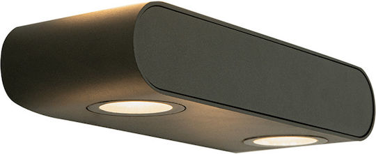 Zambelis Lights Стенно Външно Осветително Тяло LED IP54 10W с Топло бяло Светлина Двоен лъч