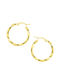 Earrings Hoops made of Gold 14K