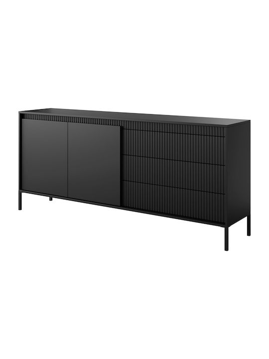 Sideboard Silvio 2d3s made of Wood & Metal with Drawers Mauro