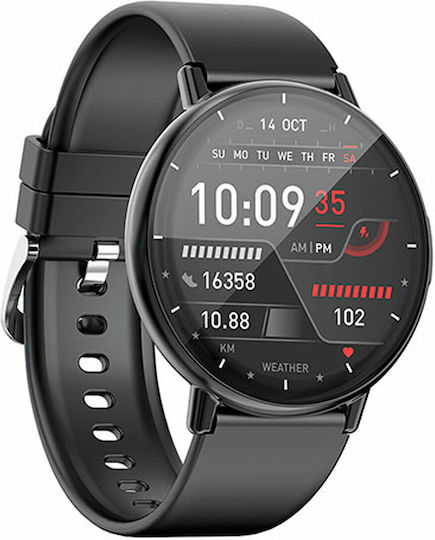 Aiwa SW-A800 Smartwatch με Παλμογράφο (Μαύρο)
