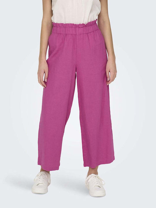 Only Femei Pantaloni culottes Fuchsia