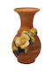 Decorative Vase Brown 10x8x14cm