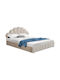 Wardie Κρεβάτι Υπέρδιπλο Επενδυμένο με Ύφασμα Μπεζ με Αποθηκευτικό Χώρο & Τάβλες για Στρώμα 160x200cm