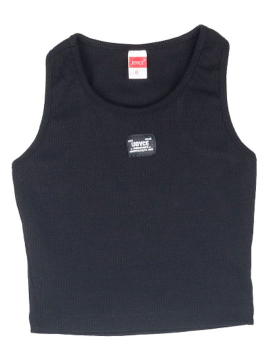 Kids' Crop Top Sleeveless Black