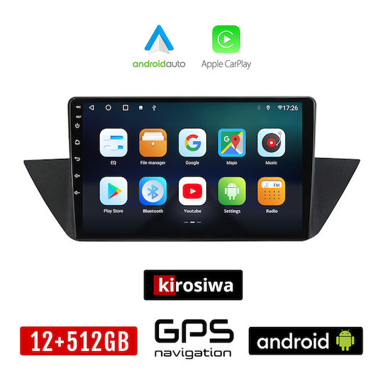 Kirosiwa Car Audio System for BMW X1 (E84) 2009-2015 (Bluetooth/USB/AUX/WiFi/GPS/Apple-Carplay/Android-Auto) with Touch Screen 10"
