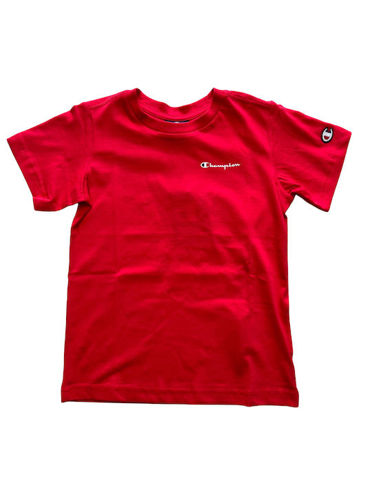 Champion Παιδικό T-shirt Red Crewneck