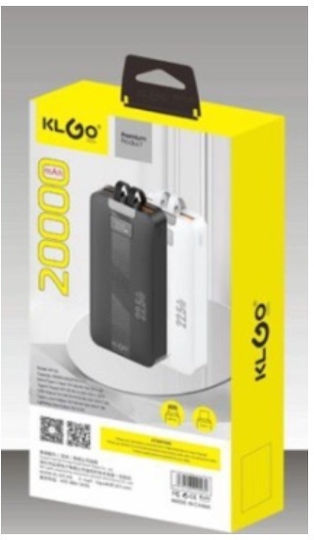 KLGO KP-29 Power Bank 20000mAh Μαύρο