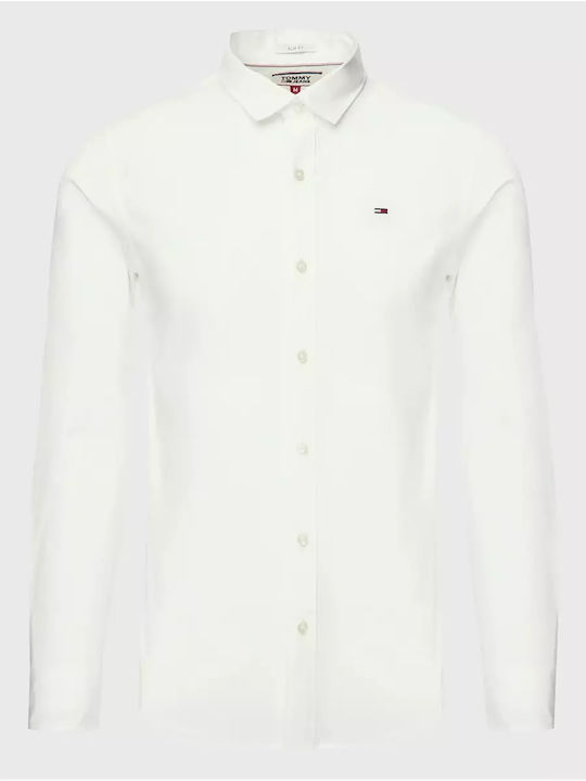 Tommy Hilfiger Men's Shirt Cotton Ekru