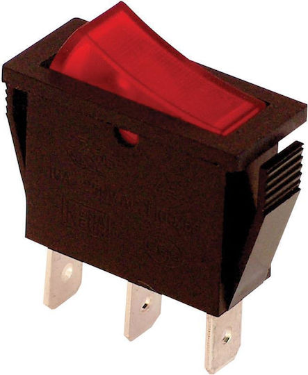 Tracon Electric Schalter Rocker Rot 1Stück