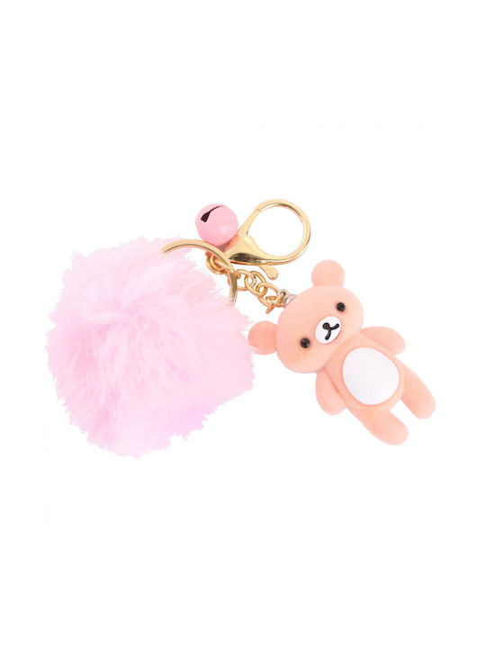 Pink Teddy Bear Keychain