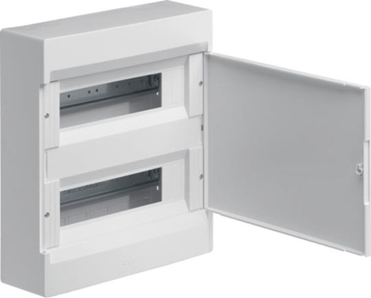 Hager Cosmos Elektrischer Sicherungskasten Wandmontage, 2 Reihen, 12 Elemente