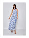 Summer Maxi Dress for Wedding and Christening Blue