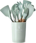 Silicone Cooking Utensil Set Green