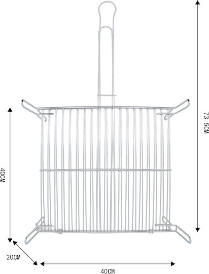 Tpster Double Metallic Grill Rack with Legs