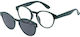 Apel Visual Care 3013 Green Presbyopia Glasses Green Magnetic Clip On Sunglasses & Case +2.50 1 Piece