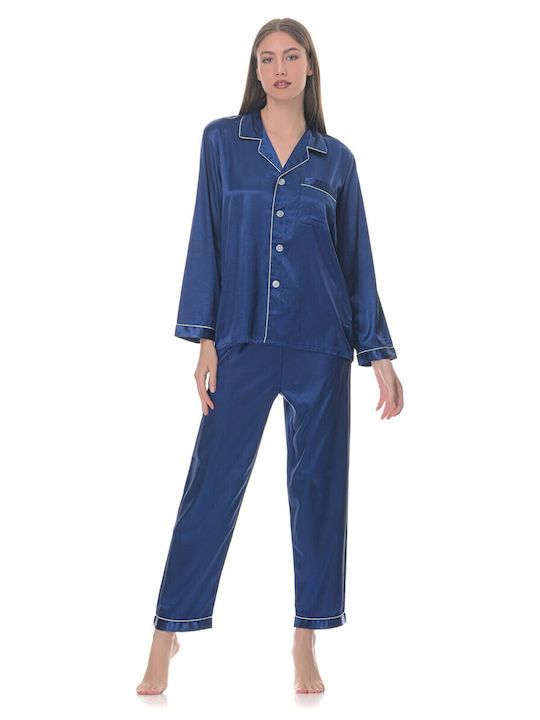 Fuanna Summer Women's Pyjama Set Blue