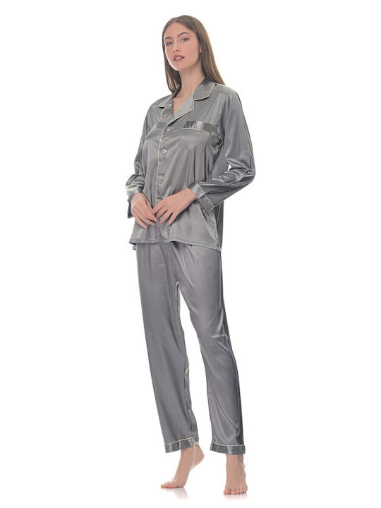 Fuanna Summer Women's Pyjama Set Gray