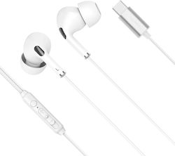 Kruger & Matz C1 In-Ear Freisprecheinrichtung Kopfhörer mit Stecker USB-C Weiß