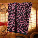 Melinen Leopard Beach Towel Brown 160x86cm.