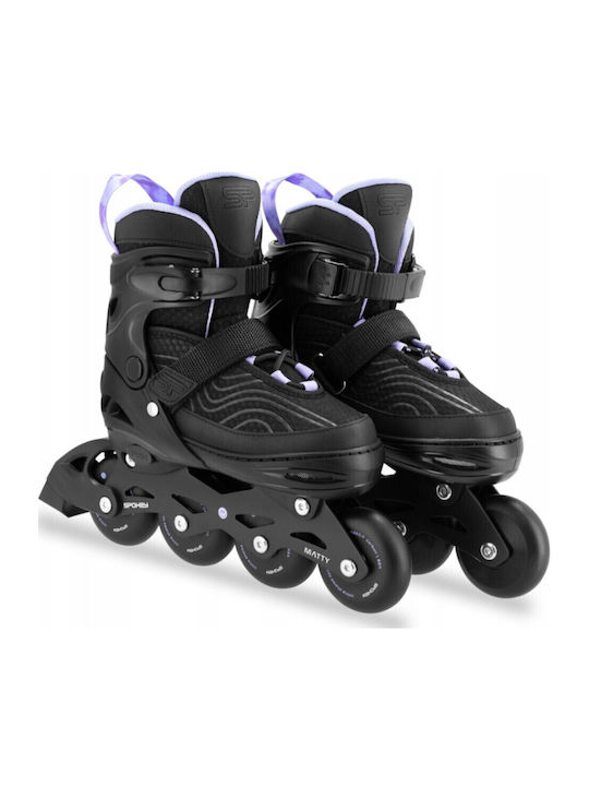 Spokey Adult/Kids Adjustable Inline Rollers Black