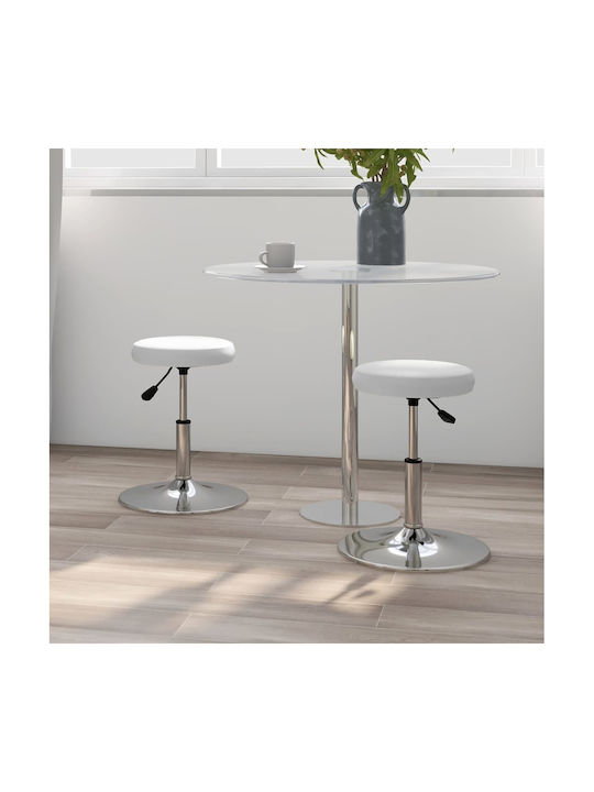 Stool For Kitchen with Adjustable Height White ...
