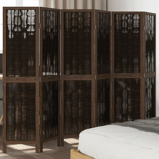 vidaXL Decorative Room Divider Wooden with 6 Panels 210x160cm